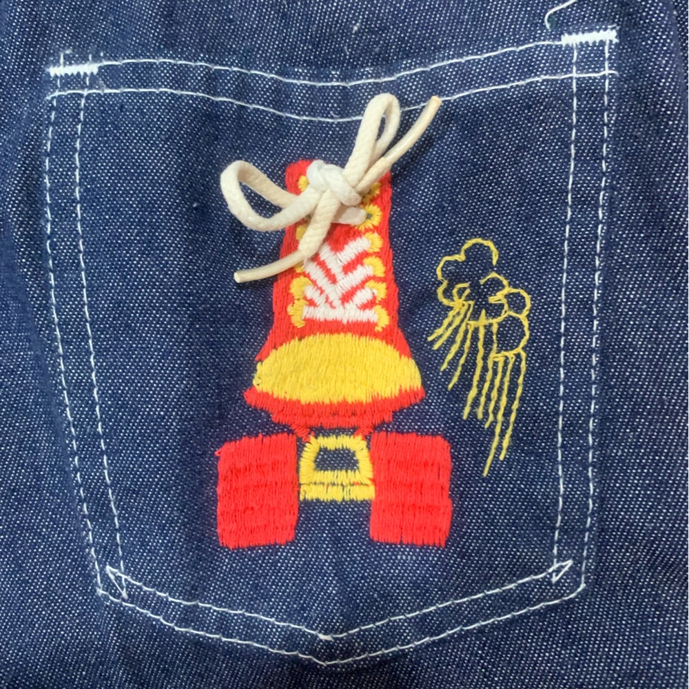 Vintage 70’s era Sears girls straight leg roller skate pocket jeans - Picture 2 of 4